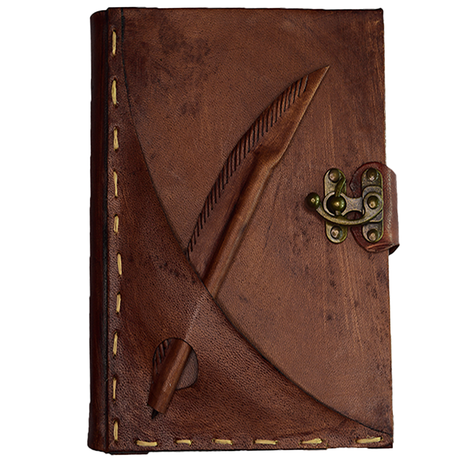 kalem-tasarimli-el-yapimi-deri-defter